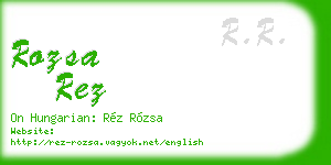 rozsa rez business card
