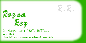 rozsa rez business card